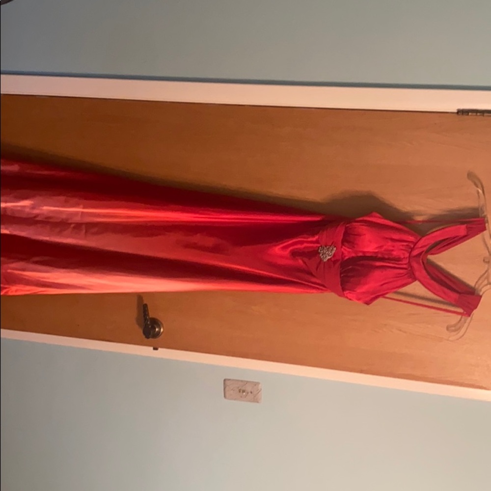 Long red ombré gown by Cache.